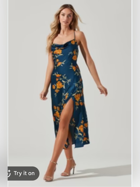 Astr Dresses & Skirts - ASTR the Label Gaia floral Cowl Neck Midi Dress wedding guest event romantic L